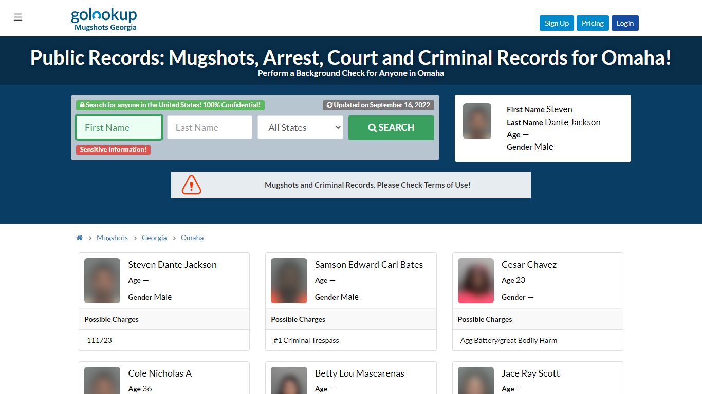 Mugshots Omaha, Arrest Records Omaha - GoLookUp